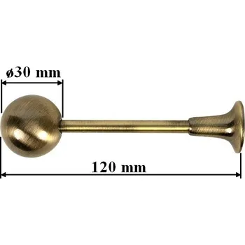 Příslušenství pro garnýž Uchycení závěsů Koule - starozlatá