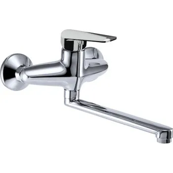 Vodovodní baterie Raf PL-L03B (dřezová, nástěnná, páková baterie POLAR LIFE, chrom)