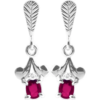 Náušnice Zlaté náušnice s rubíny a diamanty Altman Diamond 13ZP2100045B