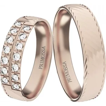 Prsten Primossa Snubní prsteny Primossa, růžové zlato - vzor č. 1179 Dámský prsten: 54 mm, Pánský prsten: 64mm