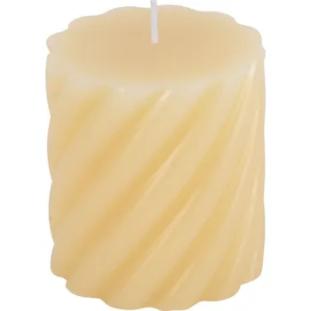 Svíčka Svíčka Swirl S 7,5cm vanilkově žlutá Present Time (Barva- vanilkově žlutá)