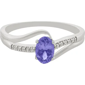 Prsten Zlatý prsten s tanzanitem a diamanty FR1055805TNZ