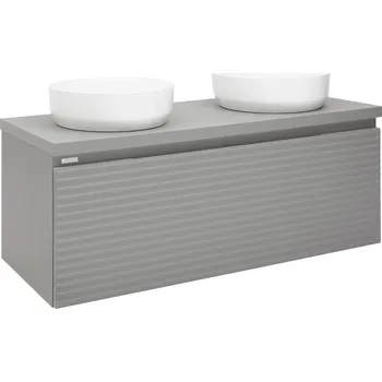 Koupelnový nábytek Koupelnová skříňka pod umyvadlo Naturel Savona 118x43x44,8 cm šedá mat SAVONA120GMD