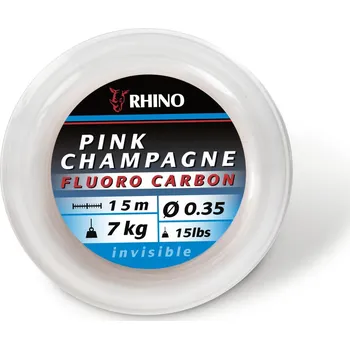 Rybářský vlasec RHINO fluorocarbon PINK CHAMPAGNE FLUORO CARBON 15M Průměr: 0,60 mm 19 kg