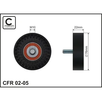 Vratná/vodicí kladka, klínový žebrový řemen Caffaro 02-05