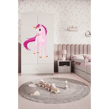 Komoda Dětská skříň Babydreams 90 cm jednorožec bílá