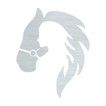 Samolepící dekorace SAMOLEPKA Kůň 101 levá s láskou (61 - škrábaný hliník) NA AUTO, NÁLEPKA, FÓLIE, POLEP, TUNING, VLASTNÍ TEXT, TISK, AUTOSAMOLEPKY.cz, POLEPY, OBRÁZEK, LOGO, SAMOLEPKY