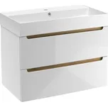 Koupelnová skříňka s umyvadlem Naturel Stilla 80x60x45 cm bílá STILLAD08057U2