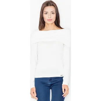 Dámská halenka Halenka s rolákem volného střihu M469 FIGL Barva: Smetanová, Velikost: XL