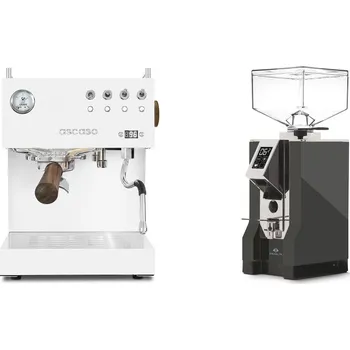 Kávovar Ascaso Steel DUO PID, White&Wood + Eureka Mignon Specialita, CR…