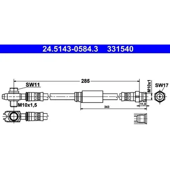 Brzdová hadice Brzdová hadice ATE 24.5143-0584.3