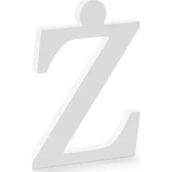 Svatební dekorace Dřevěné písmeno Ž, bílé, 16,5x23m