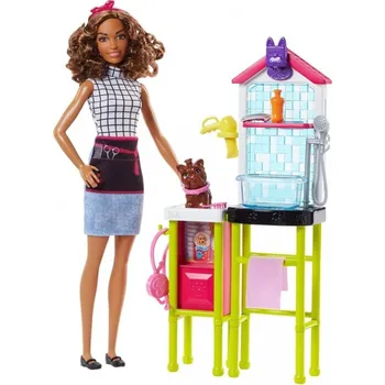 Panenka Barbie Povolání herní set Psí salón, Mattel FJB31
