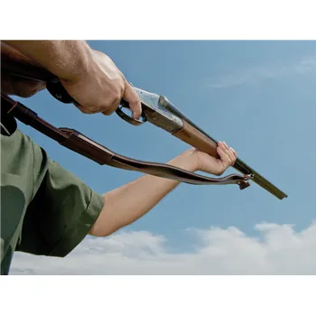 Příslušenství pro sportovní střelbu Kožený stahovací řemen na zbraň podšitý gumou, 4 cm