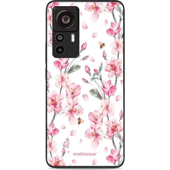 Lesklý kryt Mobiwear Glossy - Xiaomi 12T / 12T Pro - G033G - Růžové květy (Prémiové lesklé pouzdro, obal, kryt Mobiwear Glossy na mobil Xiaomi 12T / 12T Pro - G033G - Růžové květy, materiál Plast + TPU silikon - krytí po všech stranách, neošoupatelný)
