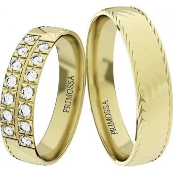 Prsten Primossa Snubní prsteny Primossa, žluté zlato - vzor č. 1179 Dámský prsten: 49 mm, Pánský prsten: 70mm