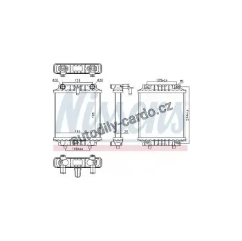 Chladič motoru Chladič vody NISSENS 60339