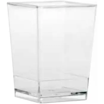 Jednorázové nádobí Plastový kelímek na dezerty Kubik 150 ml