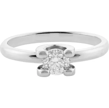 Prsten Zásnubní prsten z bílého zlata s diamantem 13ZP2001402