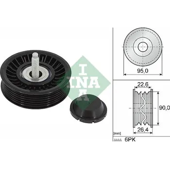 Auto-moto Vratná/vodicí kladka, klínový žebrový řemen Schaeffler INA 532 0891 10