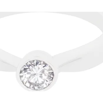 Prsten Zásnubní prsten z bílého zlata s diamantem 21ZP2100879A