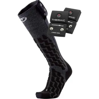 Pánské termo ponožky ponožky Therm-ic PowerSock Heat Fusion Uni V2 vel. 45-47 + baterie Therm-ic S-Pack 1200