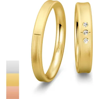 Prsten Snubní prsteny Basic Light ze žlutého zlata s diamanty nebo zirkony 4805640-4805639