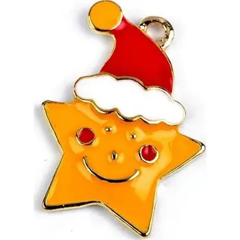 Přívěsek, 19x24mm, vánoční hvězda
