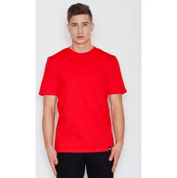 Bavlněné tričko pánské V001 VISENT Barva: Červená, Velikost: M
