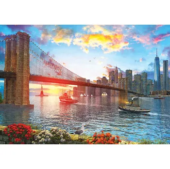 Puzzle Puzzle Art Puzzle New York při západu slunce, 1000 dílků + k objednávce puzzle zdarma