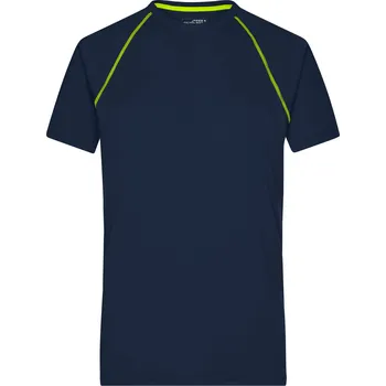 Pánské funkční tričko JN496 tmavě modrá / jasně žlutá Velikost: L