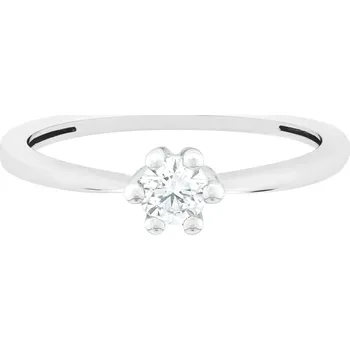 Prsten Zásnubní prsten z bílého zlata s diamantem KR0552771614