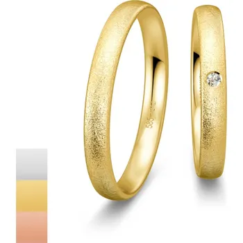 Prsten Snubní prsteny Basic Light ze žlutého zlata s diamantem nebo zirkonem 4805604-4805603