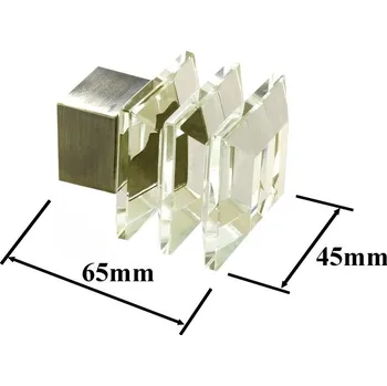 Koncovka pro tyč 20x20mm Crystal - starozlatá