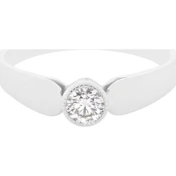 Prsten Zásnubní prsten z bílého zlata s diamantem 13ZP2100870A