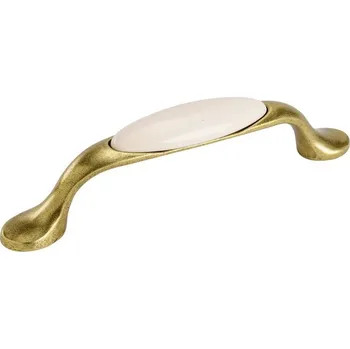 Nábytkové kování Gamet DIVERA II staromosaz/porcelán 96 mm