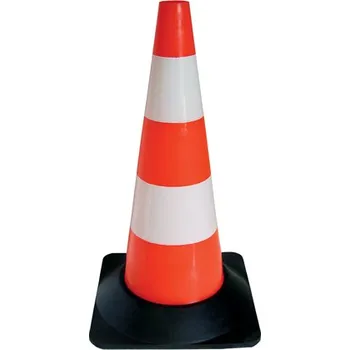 Dopravní zařízení Dopravní kužel s vysokou stabilitou, 50 cm, oranžová / bílá