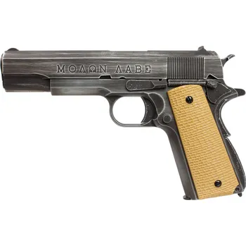 Airsoftová zbraň AW Custom Airsoftová pistole 1911A1 NE20 "Molon Labe" - černá