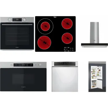 Set domácích spotřebičů WHIRLPOOL OMK58CU1SX + WHIRLPOOL AKT 8130/NE + WHIRLPOOL WHBS 62F LT K + WHIRLPOOL MBNA910X + WHIRLPOOL WBC 3C34 PF X + WHIRLPOOL ART 66112