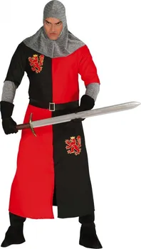 Karnevalový kostým Fiestas Guirca Kostým Středověký rytíř červený/černý/šedý L