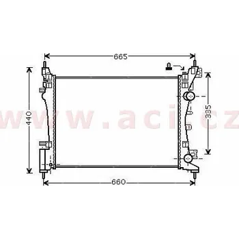 Sahara klimatizace chladič 1.0i 12V (±AUT±AC), 1.2i 16V (±AUT±AC), 1.4i 16V (±AUT±AC) [540*375*26]
