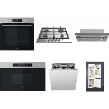 Set domácích spotřebičů WHIRLPOOL OMK58CU1SX + WHIRLPOOL TKRL 661 IX EU + WHIRLPOOL AKR 749/1 IX + WHIRLPOOL MBNA910X + WHIRLPOOL WIO 3O540 PELG + WHIRLPOOL ART 65031