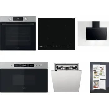 Set domácích spotřebičů WHIRLPOOL OMK58CU1SX + WHIRLPOOL WL S7260 NE + WHIRLPOOL AKR 62F LT K + WHIRLPOOL MBNA910X + WHIRLPOOL WIC 3C33 PFE + WHIRLPOOL ART 65031