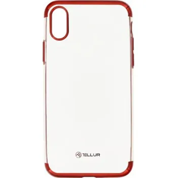 Pouzdro na mobilní telefon Tellur Cover Silicone Electroplated for iPhone X/XS red