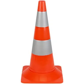 Dopravní zařízení Lehký dopravní kužel, 50 cm, oranžová / reflexní stříbrná