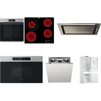 Set domácích spotřebičů WHIRLPOOL OMK58CU1SX + WHIRLPOOL AKT 8130/NE + WHIRLPOOL WCT3 64 FLB X + WHIRLPOOL MBNA910X + WHIRLPOOL WIO 3T133 PLE + WHIRLPOOL WHC18 T311