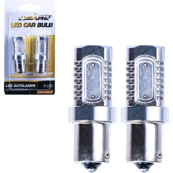 Autožárovka 4CARS HQ LED žárovky sada BA15S 5*1,5W HP oranžová