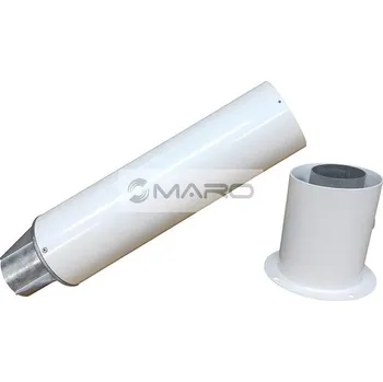 Kouřovod Dakon Příruba odkouření koaxiální průměr 60/100 mm s koncovým dílem, Dagas, ZODT105