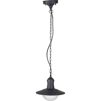 Venkovní osvětlení Avide AOLHE27-IMP-B IMPERIAL - Venkovní závěsné svítidlo v černé barvě, 1 x E27, IP44 42407 (Venkovní závěsná lampa na řetězu, černá barva)