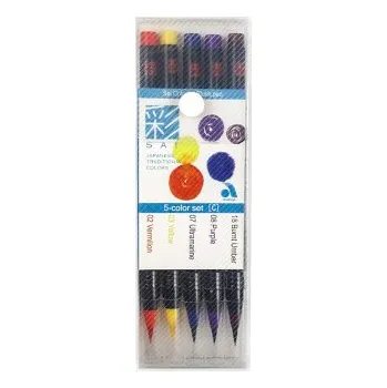 Sai akvarelové štětcové fixy C - podzimní sada 5ks (Sai akvarelové štětcové fixy C - podzimní sada 5ks)